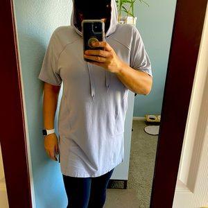 Athleta, hooded, short sleeve tunic